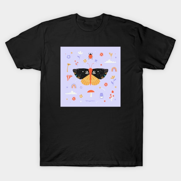 Magic moth T-Shirt by Charly Clements